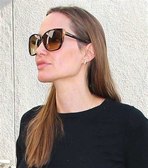 Angelina Jolie Wearing Tom Ford Ft0228 Lydia Sunglasses At