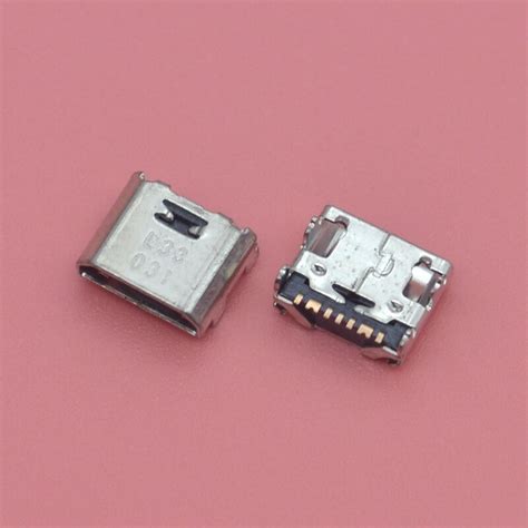 100pcs Micro Usb 7pin Jack Socket Connector Charging Port For Samsung