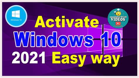 How To Activate Windows 10 Easy Way 2021 Youtube