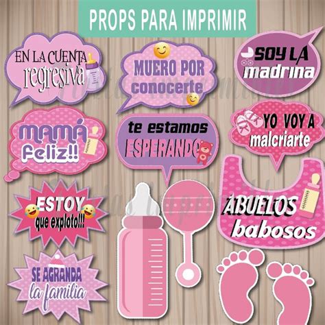 Kit Imprimible Props Letreros Fotos Baby Shower Personalizad My Xxx