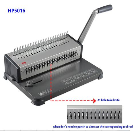 Hp5016 Manual A4 Paper Book Binder Comb Wire Binding Machine Paper