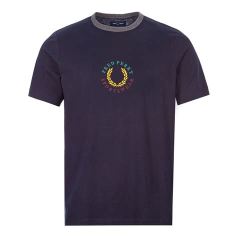 Fred Perry T Shirt Branded M8533 608 Navy Aphrodite1994