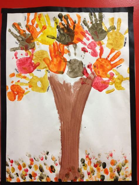 Handprint Fall Tree Fall Crafts Fall Fun Autumn Trees