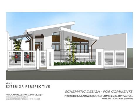 Floor Plans For Modern Bungalow In Modern Bungalow House