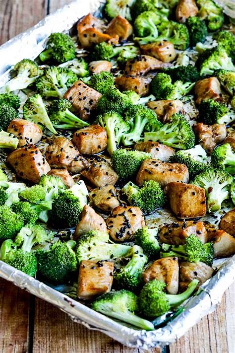 Sesame Chicken And Broccoli Sheet Pan Meal Kalyns Kitchen