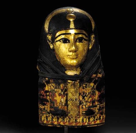 An Egyptian Gilt Cartonnage Mummy Mask Late Ptolemaic To Early Roman Period 1st Century B C 1st