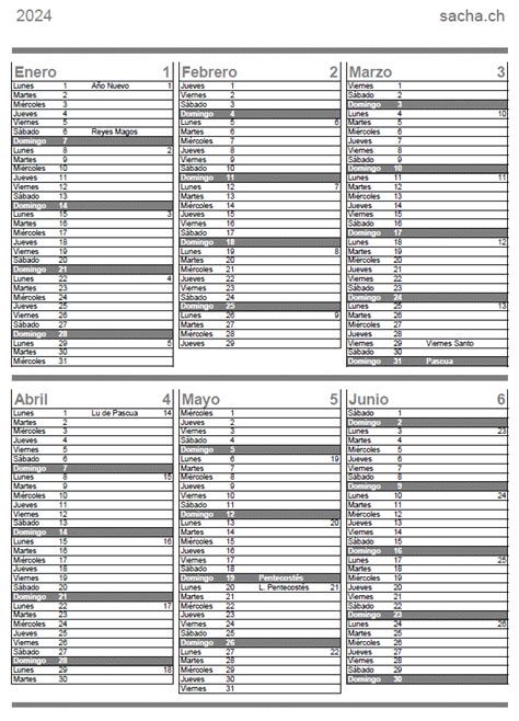 Calendario 2022 2023 2024 Para Imprimir Pdf En Español Gratis