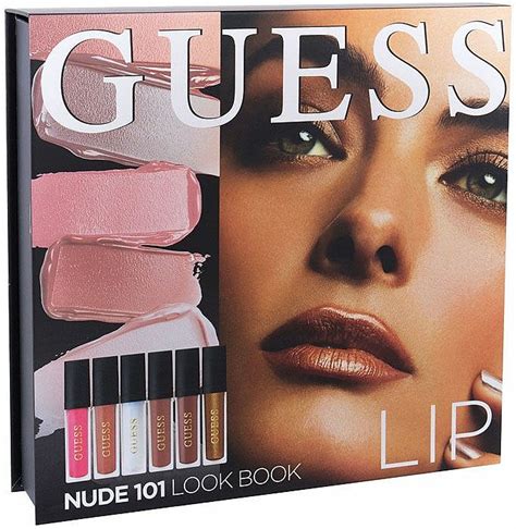 Set Guess Beauty Lip Lookbook 101 Nude 3xlip Gloss 4ml 3xlipstick