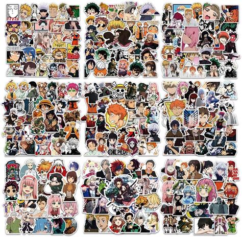 Anime Stickers Mixed Pack 300pcs Popular Classic Japanese Style