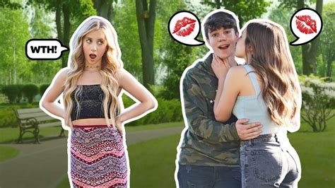 Kissing My Best Friend To See How My Crush Reactscaught Kissing Prank