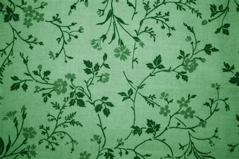 Green Floral Print Fabric Texture Picture Free Photograph Photos Public Domain