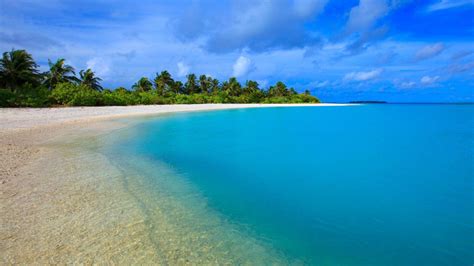 Paradise Tropical Beach Lagoon Hd Desktop Wallpaper