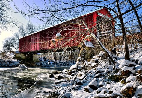The Red Covered Bridge Princeton Illinois An Album On Flickr