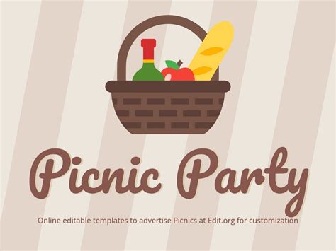 Editable Picnic Party Invitation Templates