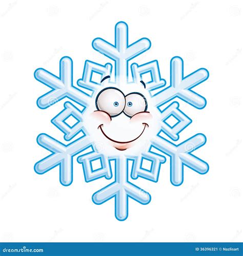 Snowflake Head Smiley Stock Vector Illustration Of Cold 36396321
