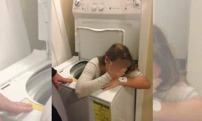 Girl Stuck In Washing Machine Has Sticky Rescue
