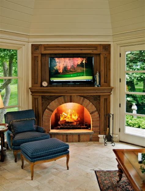 Tv Above Corner Fireplace Ideas Fireplace Guide By Linda