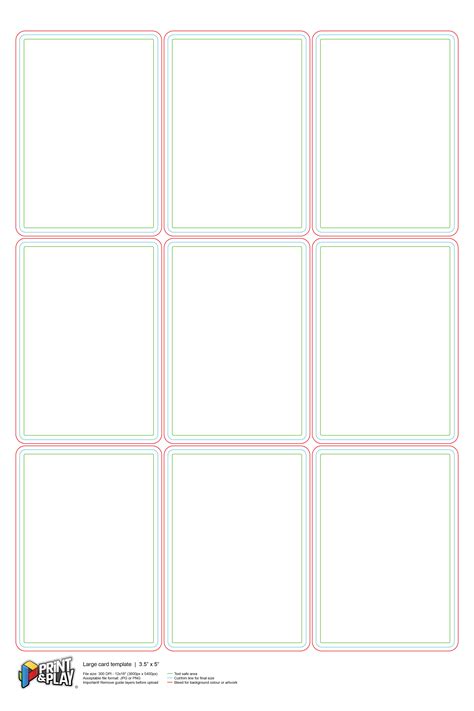 Free Blank Playing Card Template Free Printable Templates