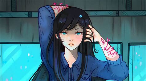 Anime Girl Hands On Back Wallpaperhd Anime Wallpapers4k Wallpapers