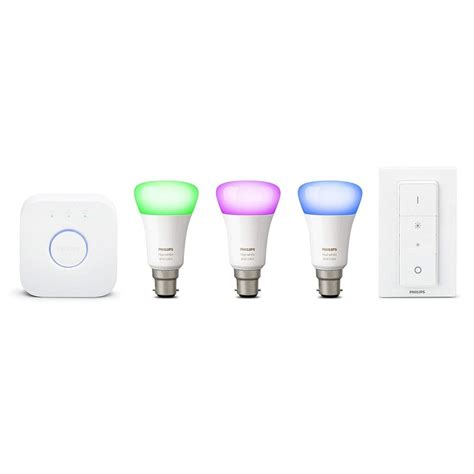 Philips Hue White And Colour Ambience Wireless Lighting B22 Led Starter
