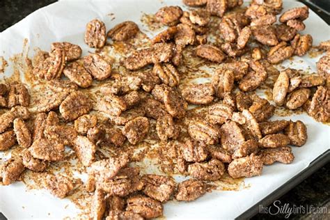 Cinnamon Sugar Roasted Pecans This Silly Girls Kitchen