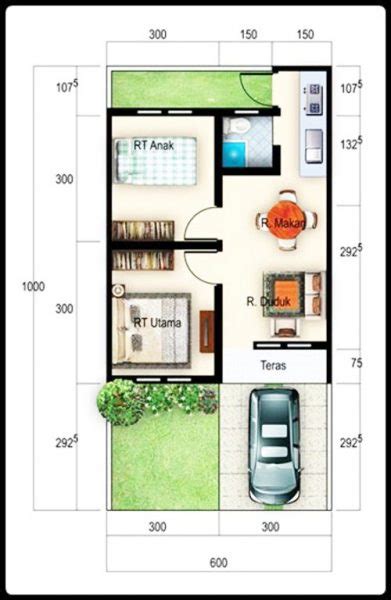Inspirasi rumah modern dengan harga terjangkau. Gambar Denah Rumah Minimalis Ukuran 6x10 Terbaru kecil ...