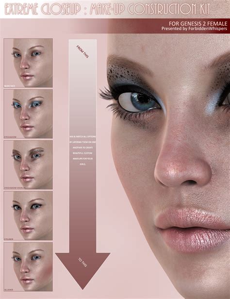 Extreme Closeup Makeup For Genesis 2 Female S Daz 3d