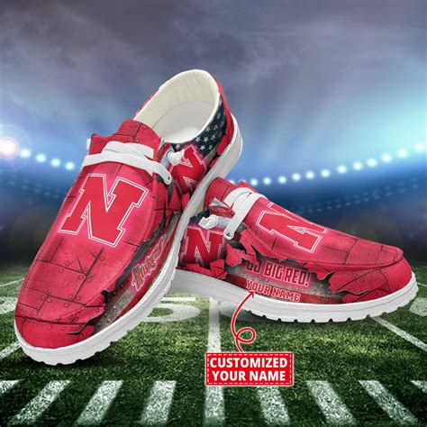 nebraska cornhuskers personalized hey dude sports shoes custom name design perfect t for