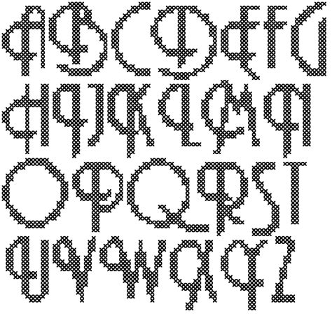 Cross Stitch Patterns For Letters