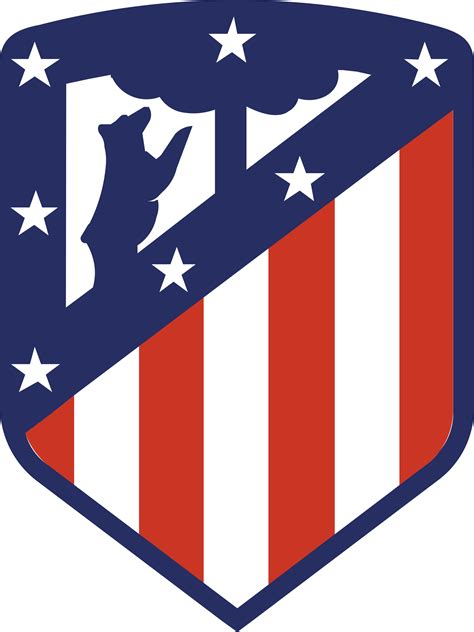The current atletico madrid logo combines three colors: Club Atlético de Madrid Logo - Escudo - PNG y Vector