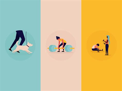 Exercise Illustrations By Mad Fish Digital On Dribbble