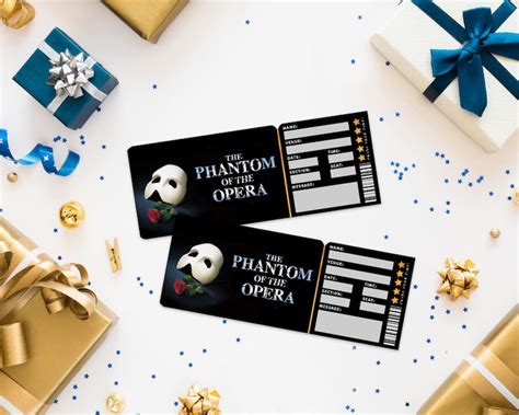 Printable Phantom Of The Opera Broadway Surprise Ticket Etsy