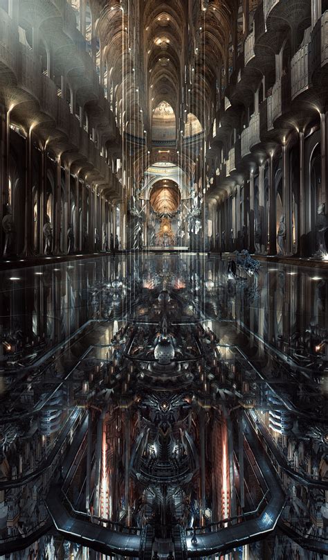 Throne Room Gothic Ia Concept Art By Allen Wei Fantasy Concept Art