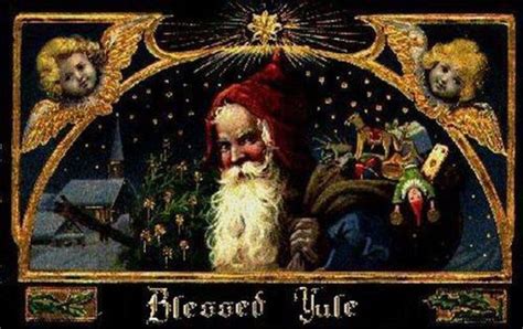 The Story Of Yule Pagan Yule Vintage Christmas Antique Christmas Cards