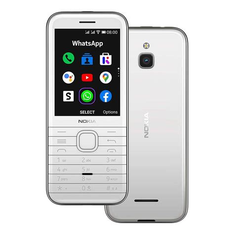 Nokia 8000 Dual Sim 3g4g Senior Mobile Phone White Auditech