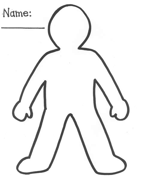 Human Body Outline Printable Clipart Best