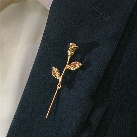 buy unisex rose flower brooch pin men suit accessories classic lapel pins for