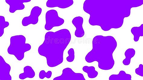 Adorable Purple Cow Pattern Background Stock Illustrations 13