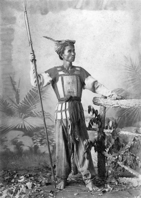 A Moro Warrior Wearing Plate Armor And Carrying A Spear Filipino
