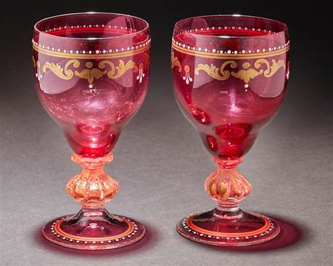 Lot Fourteen Italian Venetian Murano Glass Goblets