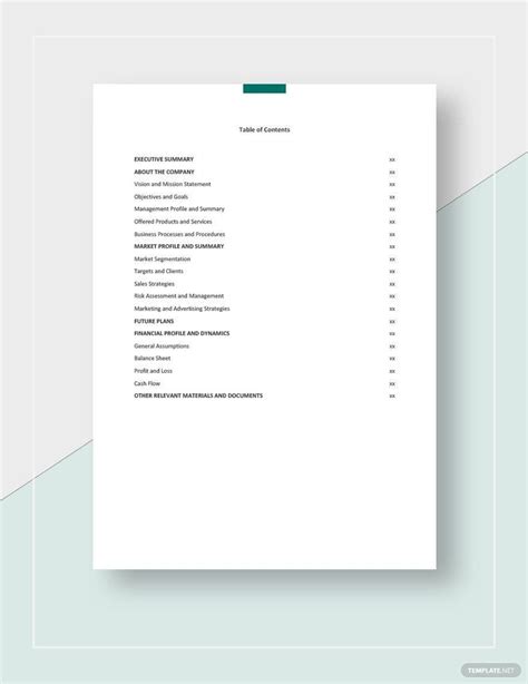 Product Business Plan Template Google Docs Word Apple Pages Template Net