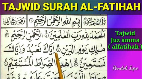 Tajwid Surah Al Fatihah Bacaan Tajwid Surah Al Fatihah Rujukan Muslim