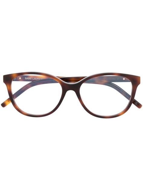 saint laurent eyewear tortoiseshell cat eye glasses farfetch