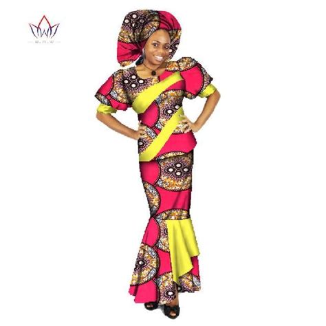 african clothing traditional o neck set african skirt suits plus size two piece set owy459