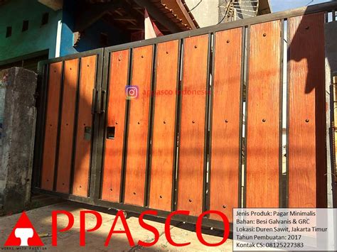Model pagar minimalis desain & contoh gambar terbaru yang modern, dari: Pagar Minimalis GRC Galvanis di Duren Sawit Jakarta ...