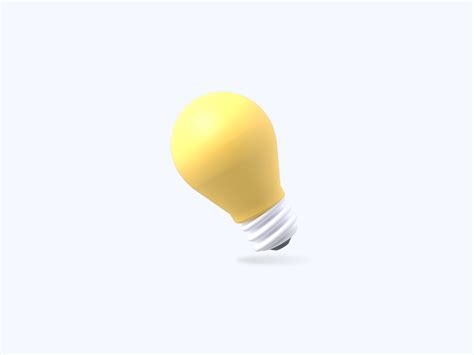 Light Bulb 3d Icon By On Dribbble