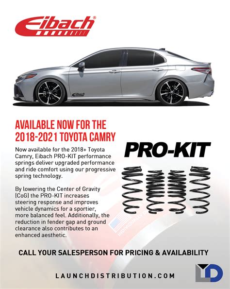 Pro Kit Lowering Springs From Eibach For The Toyota Camry Launch