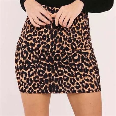 Women Summer Sexy Leopard Print High Waist Mini Skirts Ladies Party