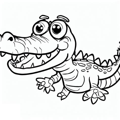 Desenhos De Um Crocodilo Engraçado Para Colorir E Imprimir