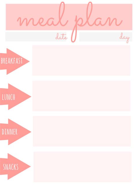 Healthy Day Tracker And Meal Planning Sheet Talk Less Say